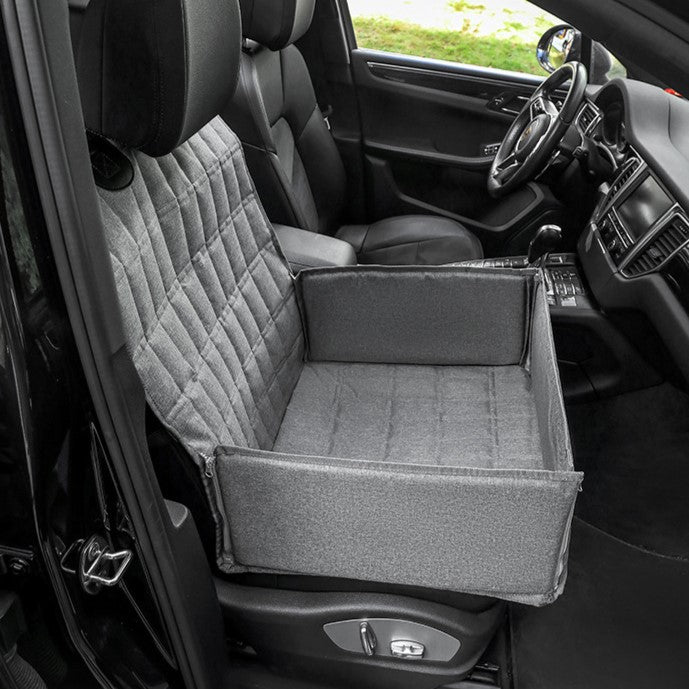 Cosy Padded Dog Car Seat for secure pet travel & safety. Comfortable padding & adjustable straps for peace of mind.
