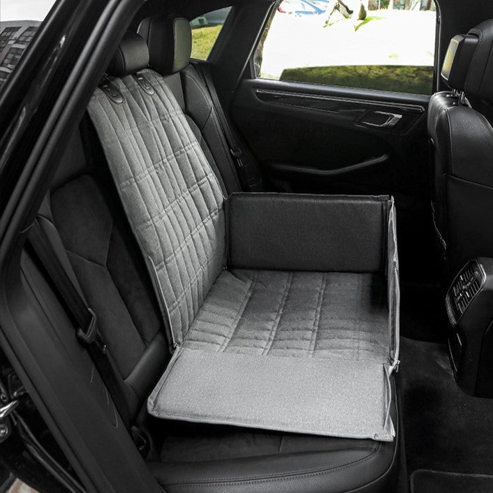 Secure padded dog car seat & travel basket for pets. Essential dog accessory for safe, comfortable car rides.