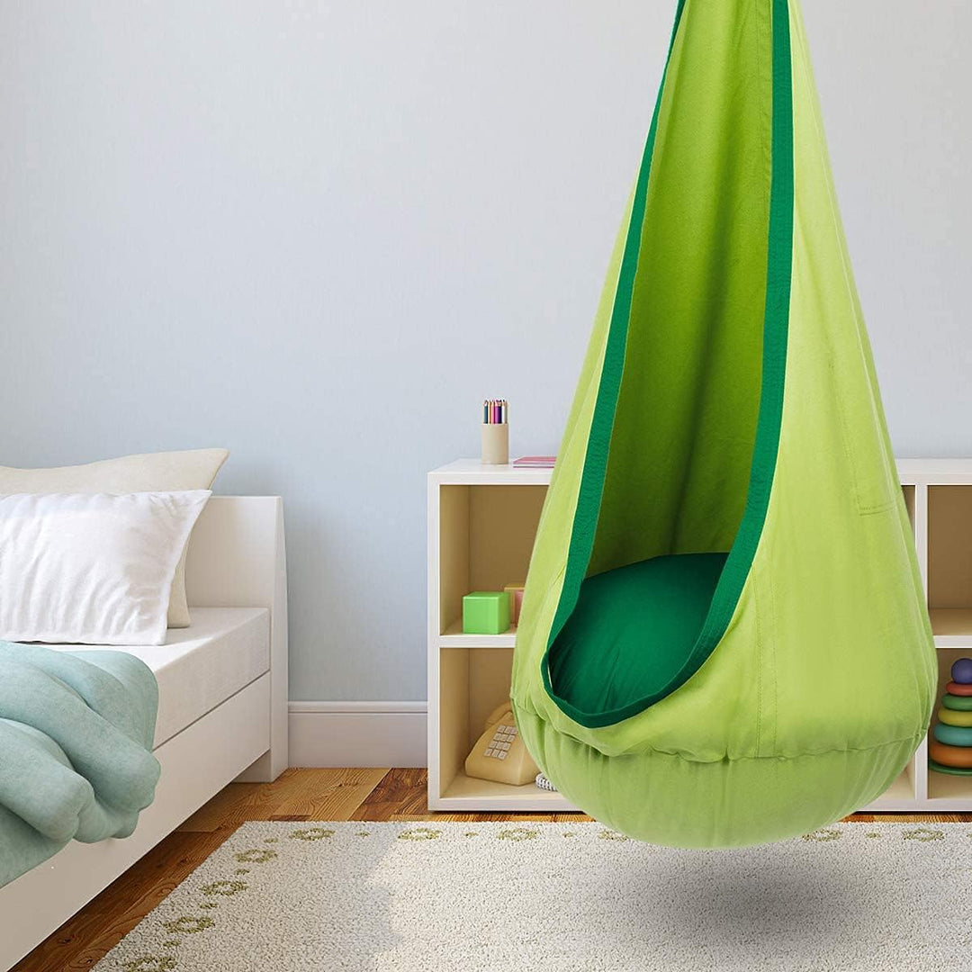 Durable children's hanging chair for outdoor adventures and backyard play.