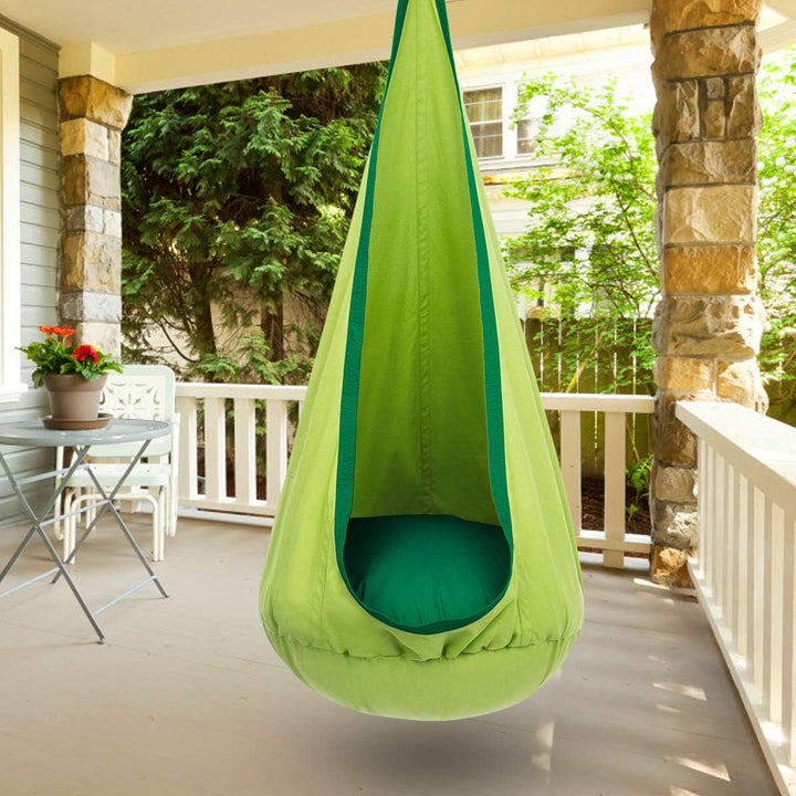 Outdoor sensory swing for kids, combining active play and soothing motion.