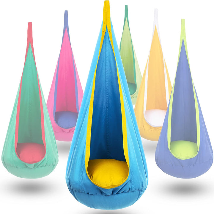 Playful hanging chair, perfect children's furniture for any playroom.