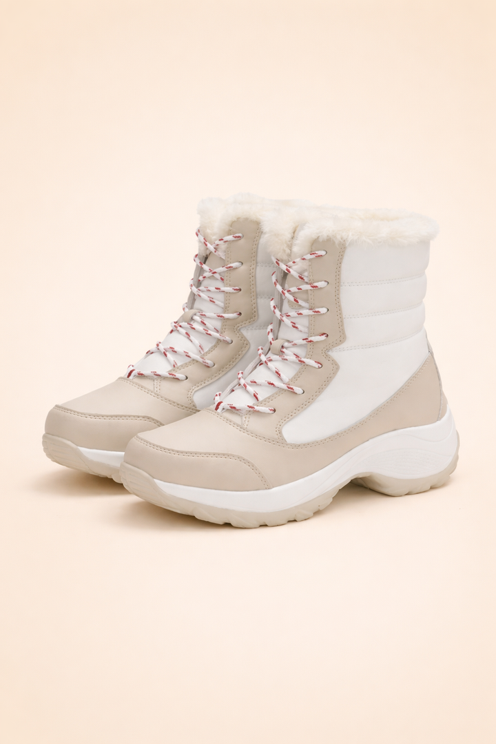 Cozy women's winter platform boots, perfect for snow & cold weather. Warm and stylish ankle footwear.