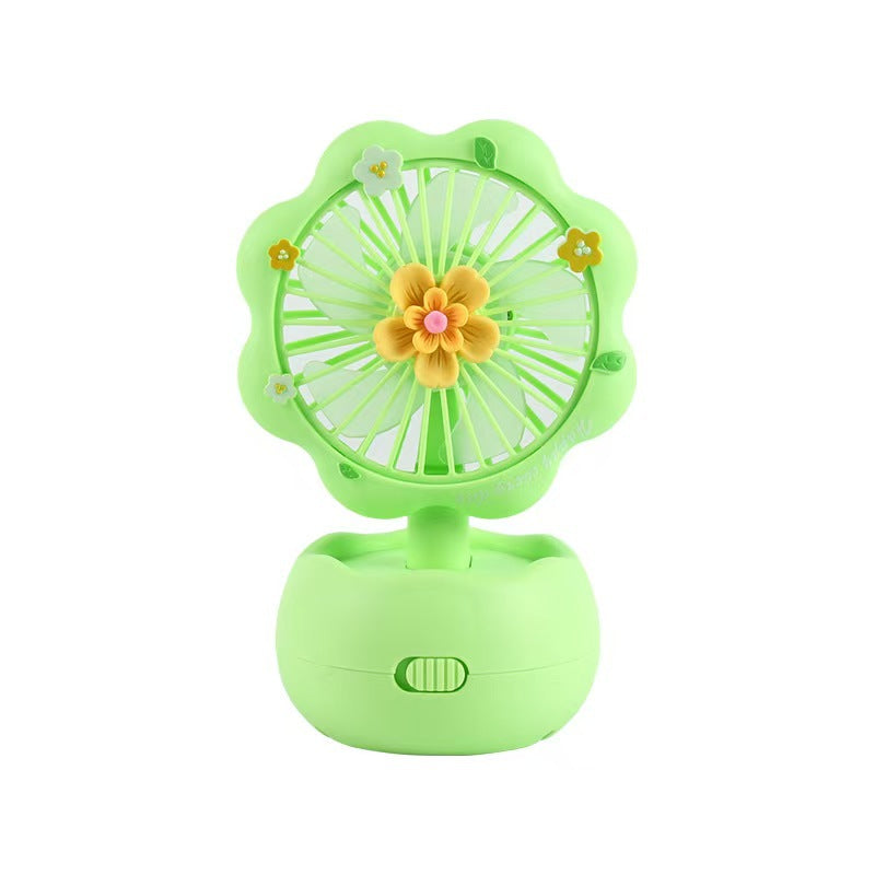 Quiet rechargeable USB butterfly fan for children, ideal portable desk fan for travel or kid's room.
