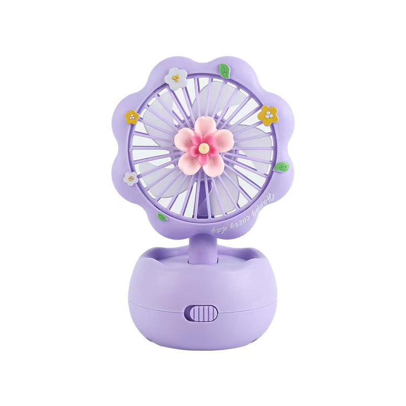 Portable rechargeable children's butterfly fan with USB, quiet operation for a cool kid's room or travel.
