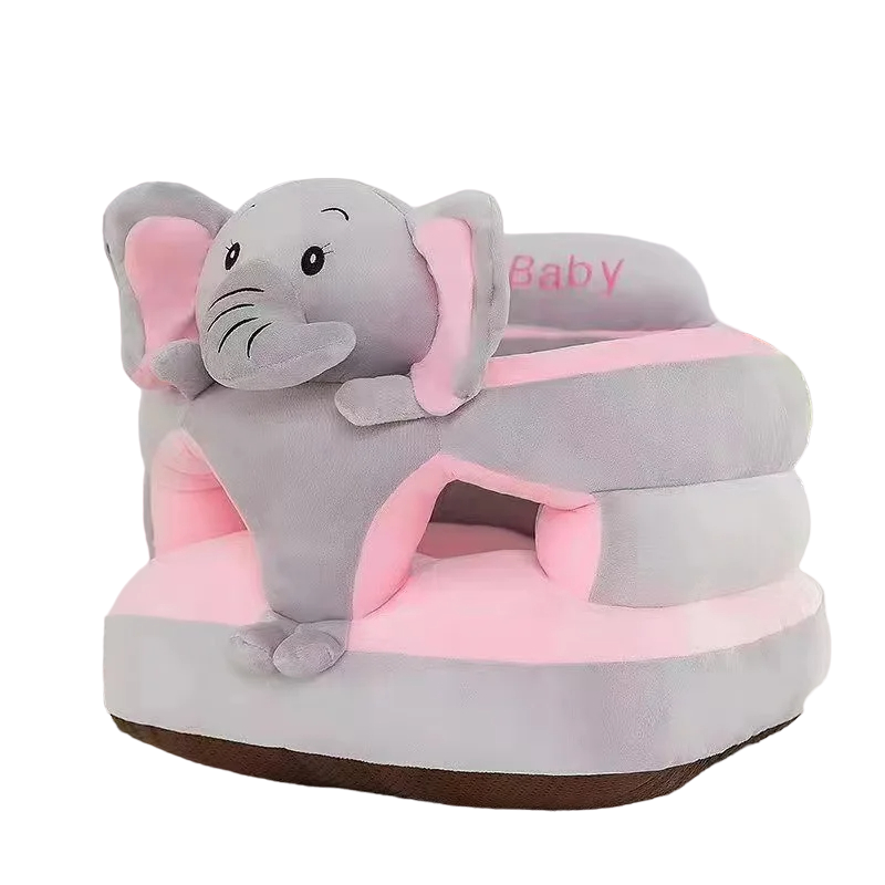 Washable cartoon baby sofa with supportive design for infants. A comfortable and playful nursery decor item.