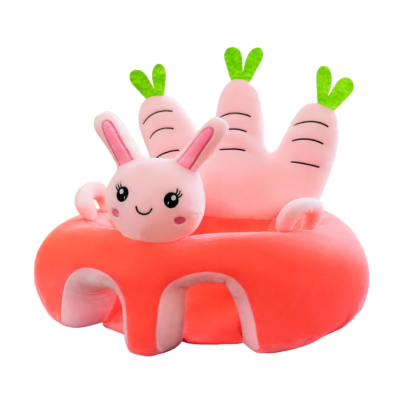 Supportive baby sofa seat for infants, promoting posture development. Features a soft, washable cartoon cover.