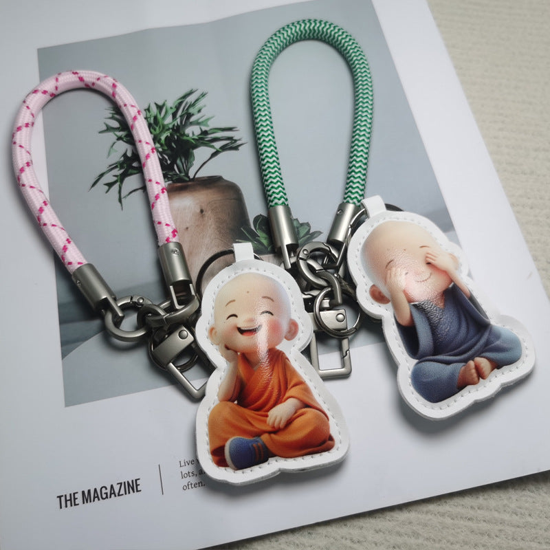 Cute cartoon character keychain, a colorful & durable accessory for bags & keys.