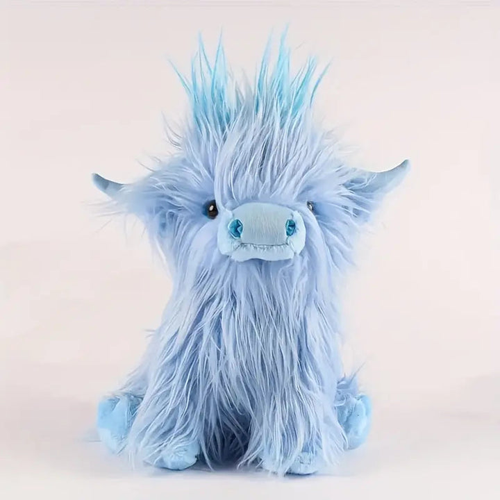 Soft Highland Cow plush toy, cuddly comfort for all ages. Adorable farm animal stuffed toy, great kids' gift.