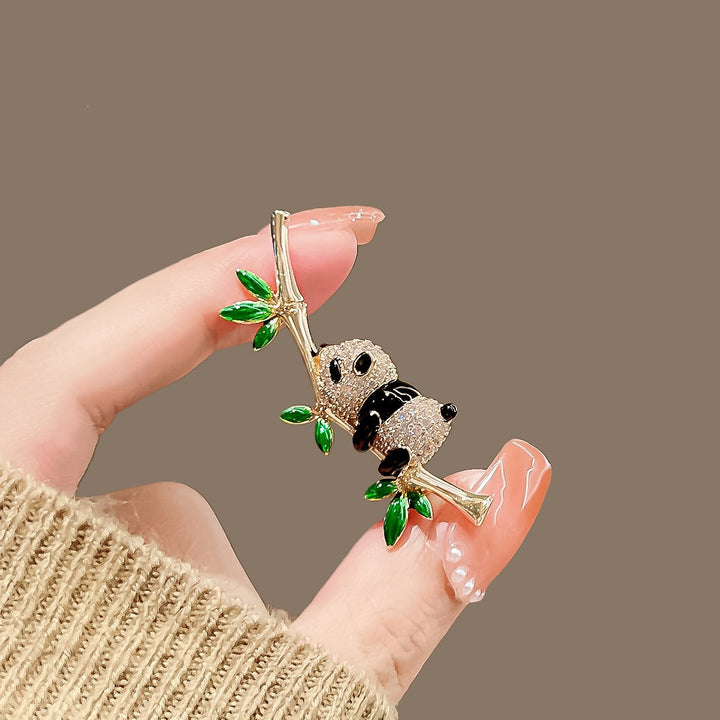 High-quality enamel panda brooch, a stylish accessory for everyday wear or gifting.