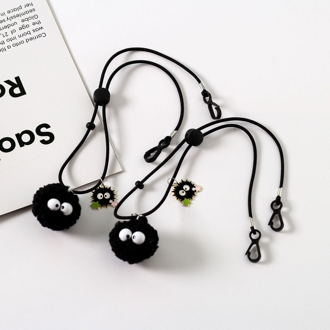 Cute eyed fabric character keychain. Playful unisex bag charm, unique accessory and gift.