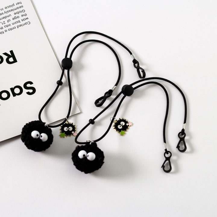 Cute eyed fabric character keychain. Playful unisex bag charm, unique accessory and gift.