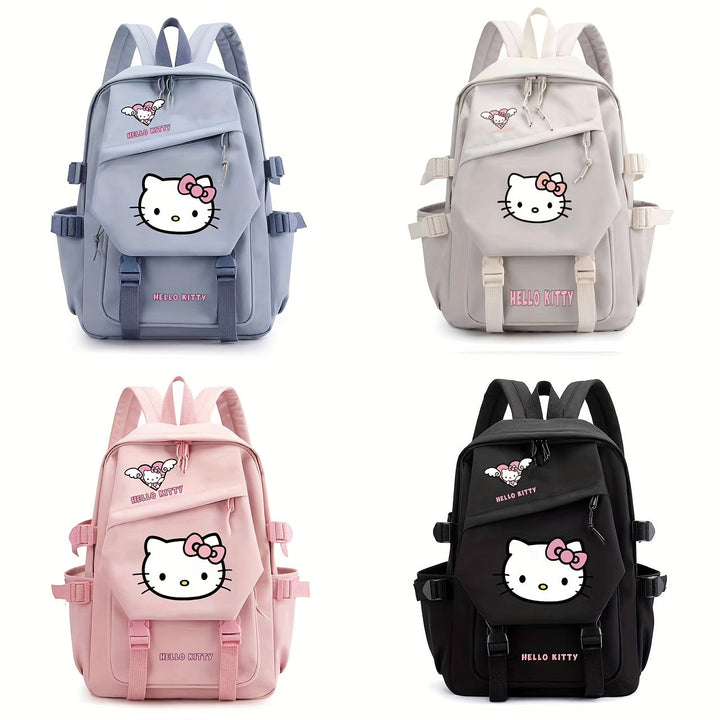 Adorable Hello Kitty backpack for boys and girls, a durable and cute accessory for school and adventures.