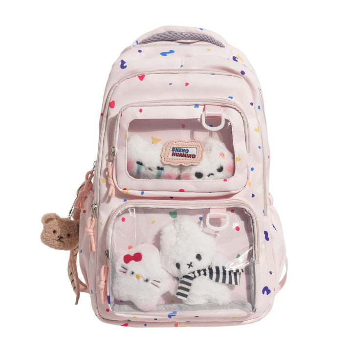 Fun kids' plush character backpack, a cute and comfortable accessory for little adventurers.