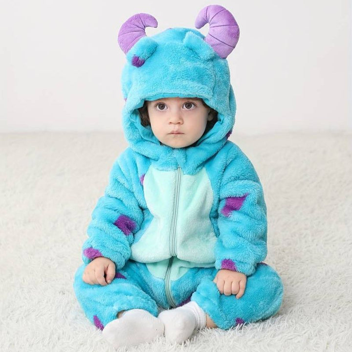 Cute toddler animal jumpsuit, super soft & comfy for play or sleep. Fun kids' cozy wear.