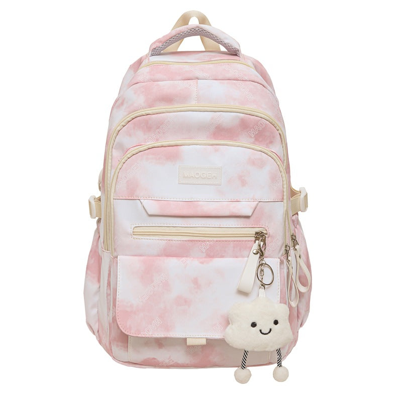 Cute unisex cartoon school backpack with padded straps, perfect for students and daily use.