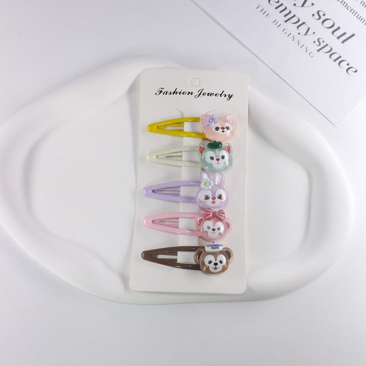 Cute white bunny hair clip for women, playful plastic accessory.