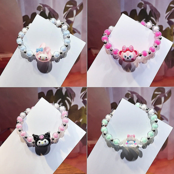Playful women's cute animal charm bracelet, fun plastic jewelry gift for her.