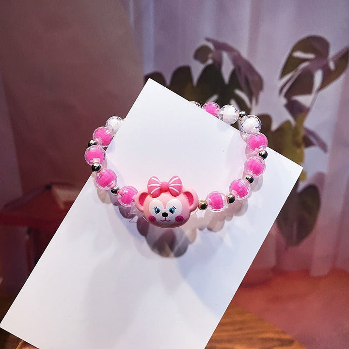 Stylish women's animal charm bracelet, cute plastic jewelry for a playful, youthful look.