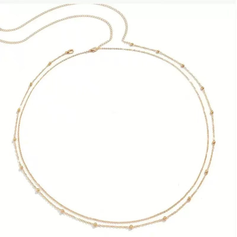 Versatile delicate layered chain necklace, a beautiful gold or silver fashion jewelry gift for women.