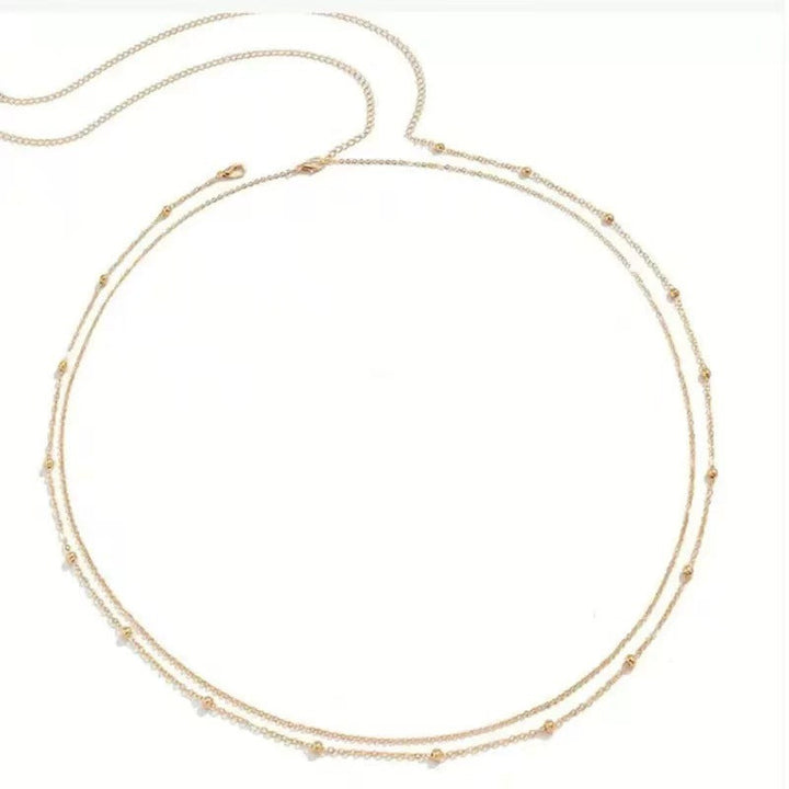 Versatile delicate layered chain necklace, a beautiful gold or silver fashion jewelry gift for women.