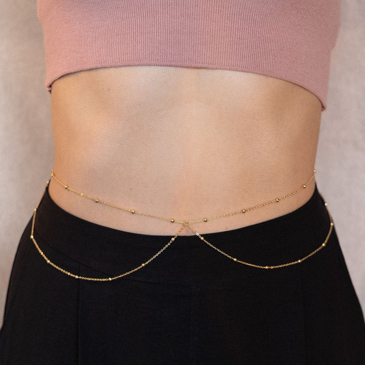 Dainty women's long necklace with white beads, elegant and perfect for layering. Womens jewelry gift.