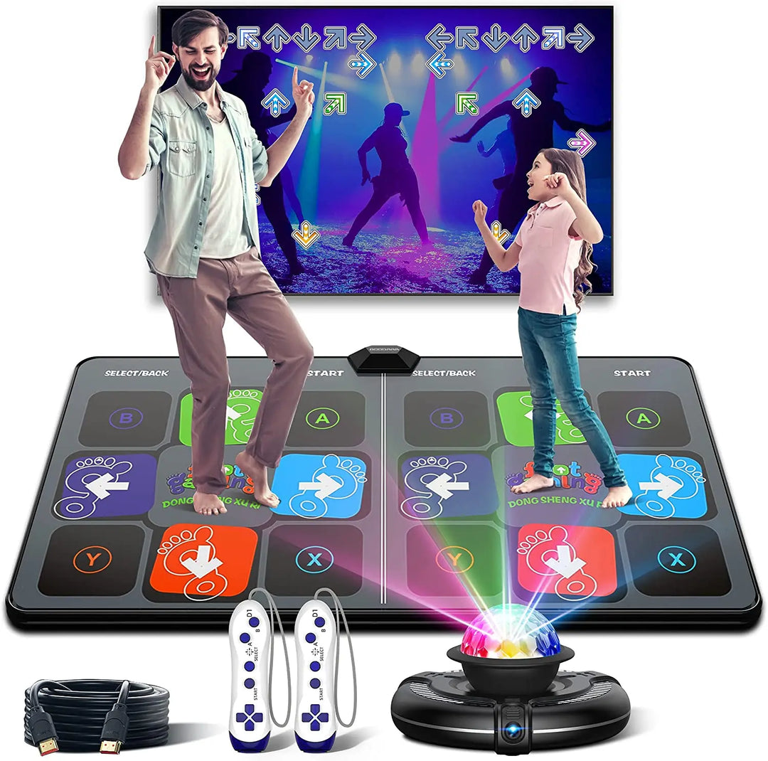 DanceMaster interactive dance mat for family fitness, exercise game & multiplayer fun.
