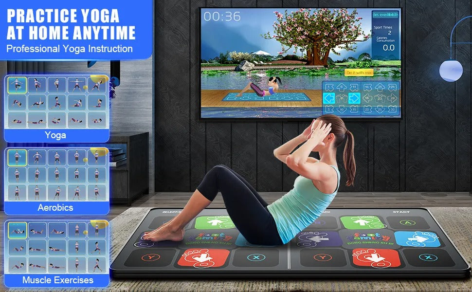 Multiplayer fun with DanceMaster interactive dance mat, a great family fitness & exercise game.