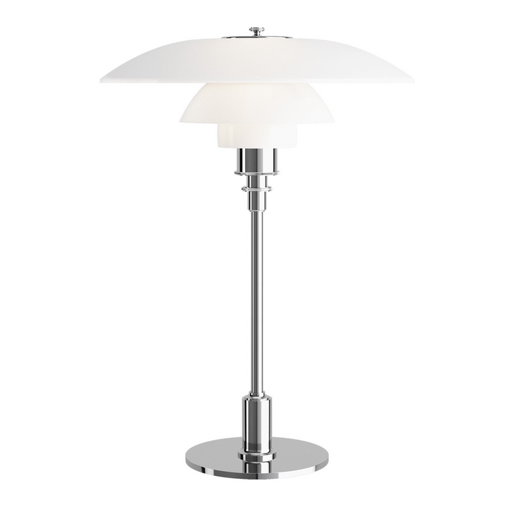 High-quality Danish designer table lamp, warm LED light, iron & glass, modern aesthetic.