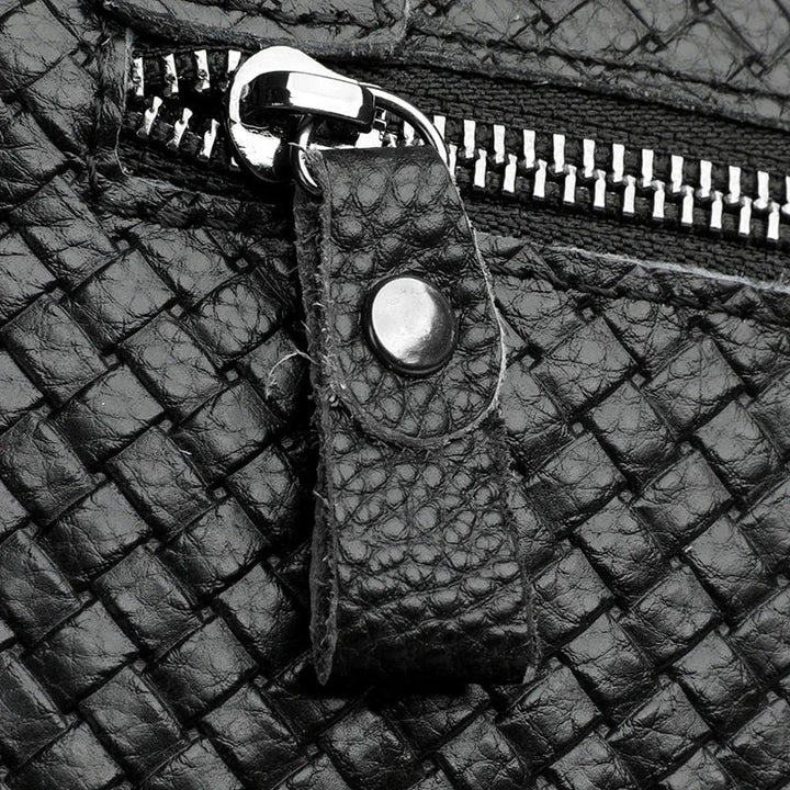 Man wearing a premium leather crossbody sling bag, perfect for everyday carry.