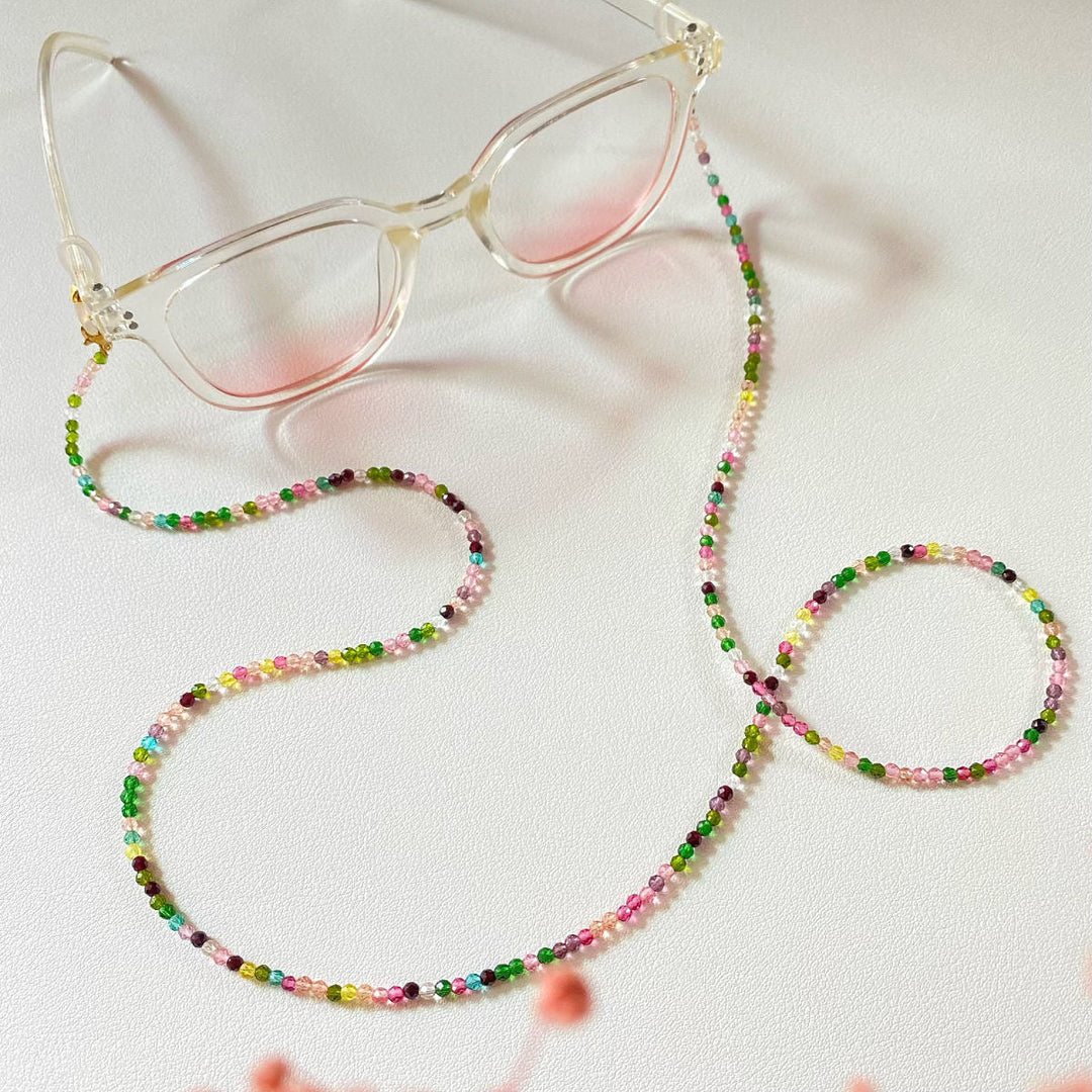 Elegant women's fashion necklace with a dazzling multi-color crystal pendant. Perfect gift jewelry.