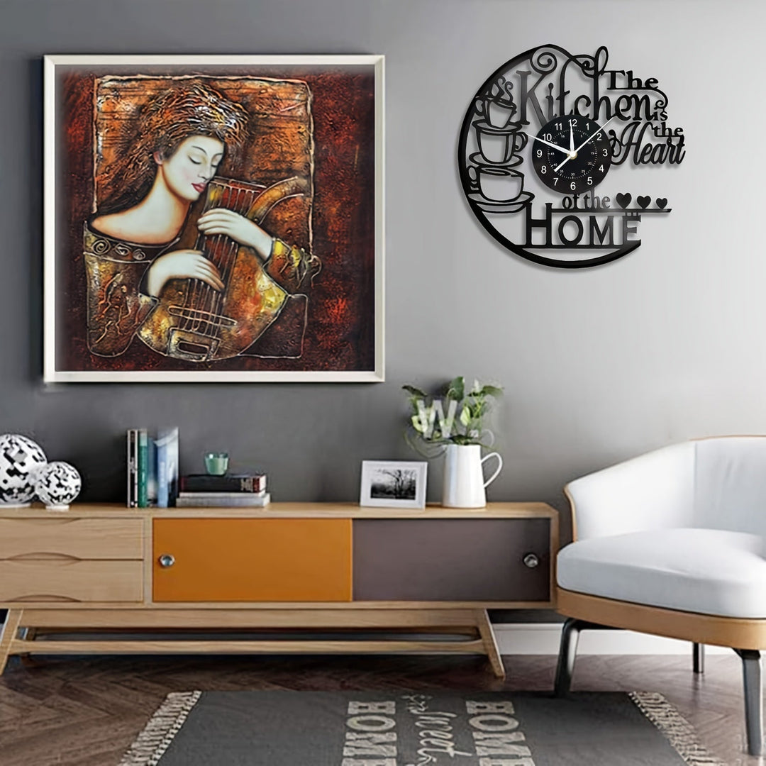 Versatile LED Wall Clock, ideal for kitchen decor. Adds a warm, cozy ambiance & practical time display.