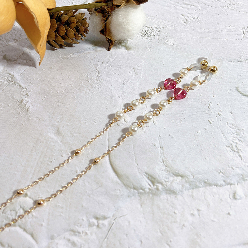 Layered look women's pearl & crystal filigree necklace, a stunning delicate jewelry piece.