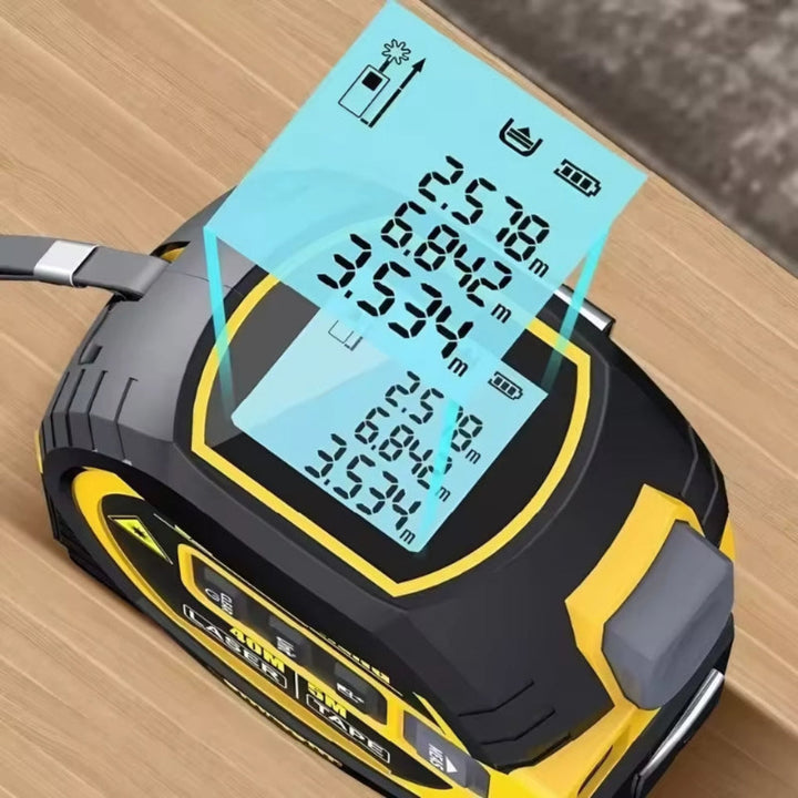 Precision mvbtool laser distance meter, digital measuring tape for accurate work & home use.