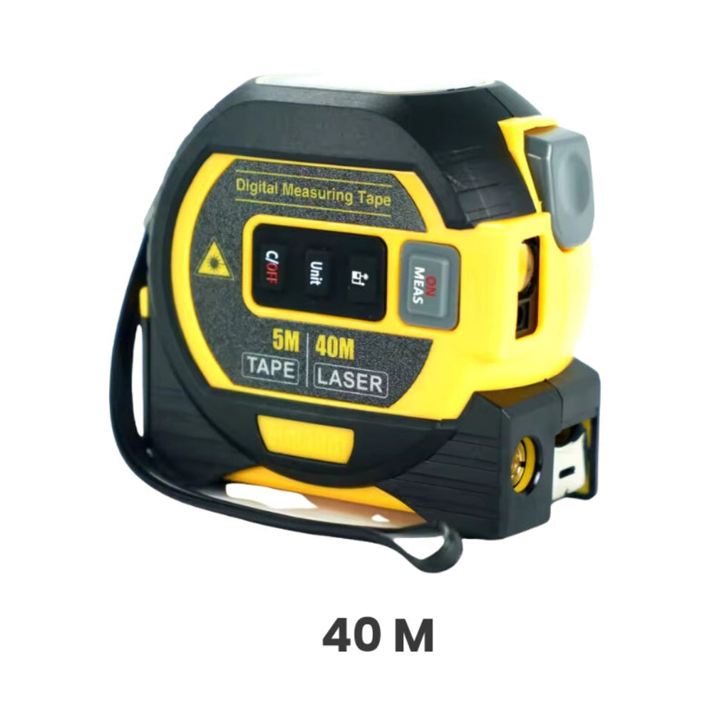 Versatile laser distance meter, a digital measuring tool for construction, DIY, and home improvement.