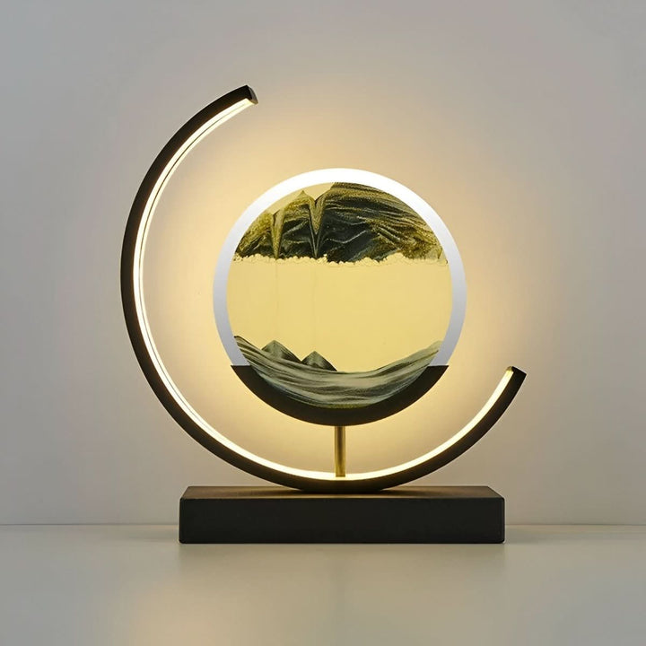 Experience deep relaxation with this dimmable LED moving sand lamp, ideal for meditation & ambient home decor.