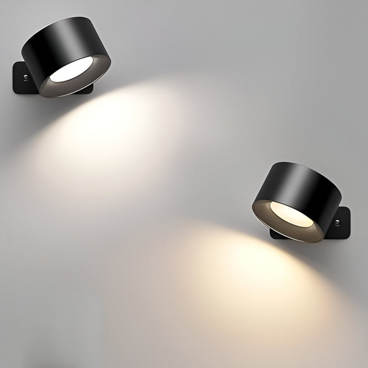Universal wireless wall light with magnetic mounting. Dimmable and rechargeable for flexible, modern home decor.