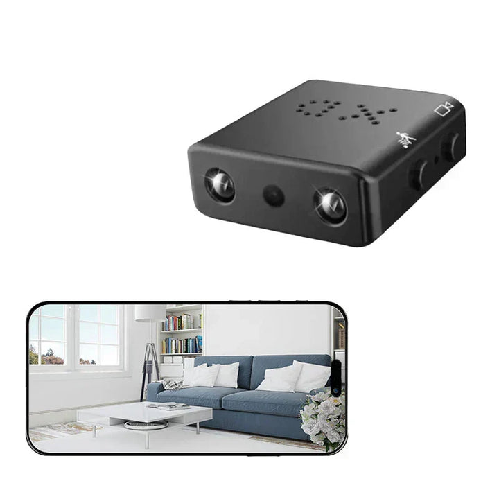 Mini discreet wireless HD security camera with audio, perfect for hidden surveillance.