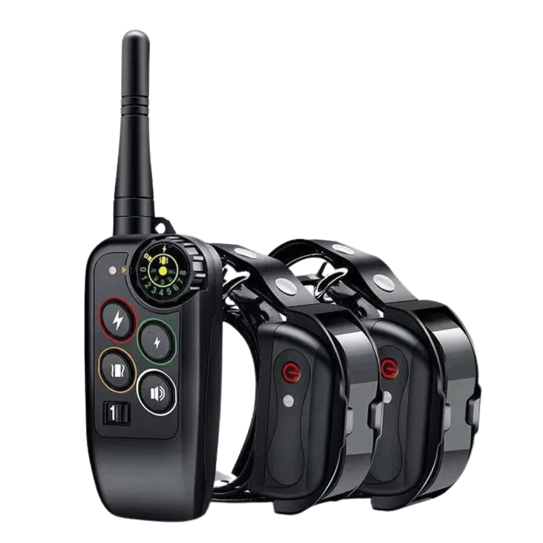 Durable pet supplies e-collar for dog training, 1000m range & waterproof remote. Boosts obedience.