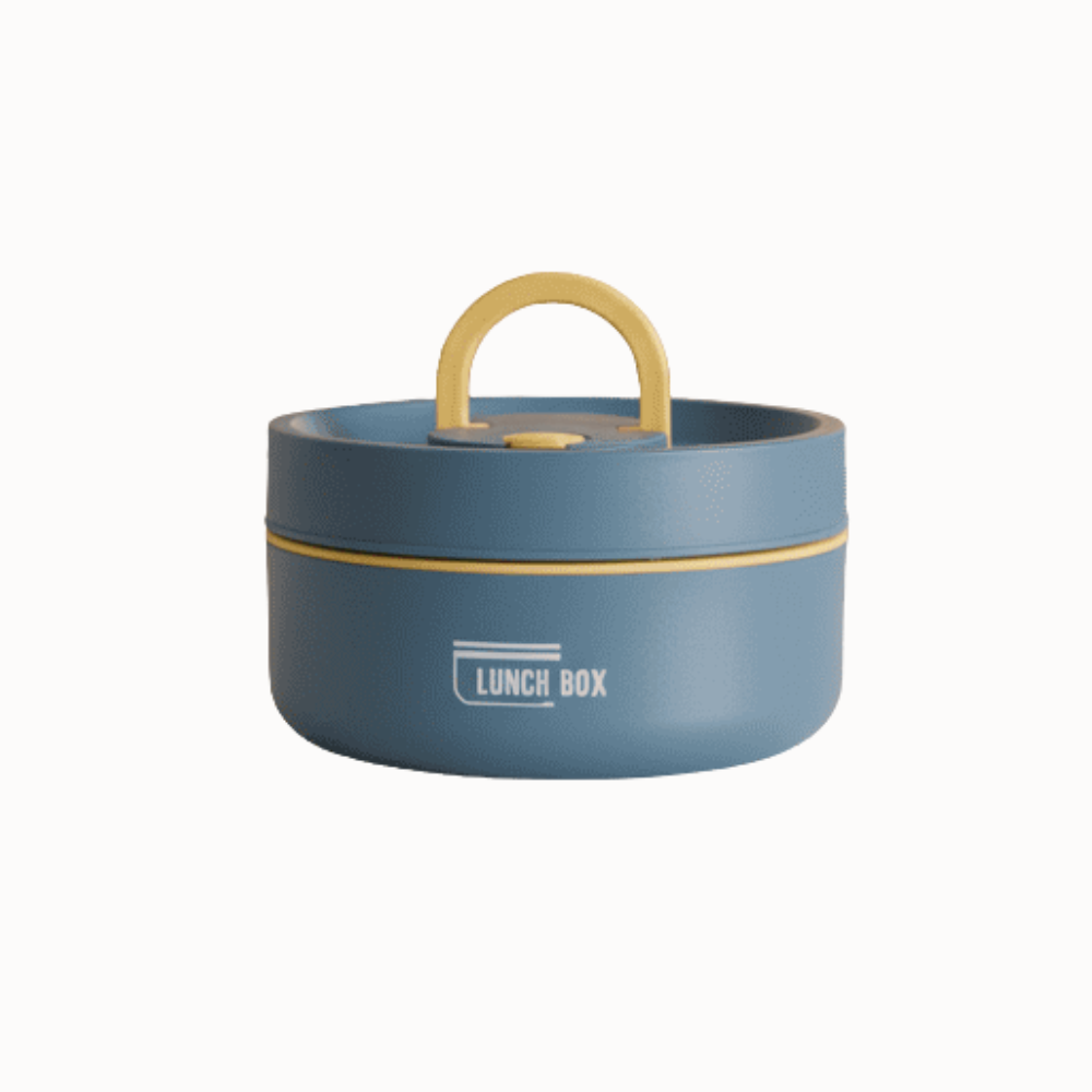 Double-wall insulated food container with leak-resistant seal for hot lunch & meal prep.