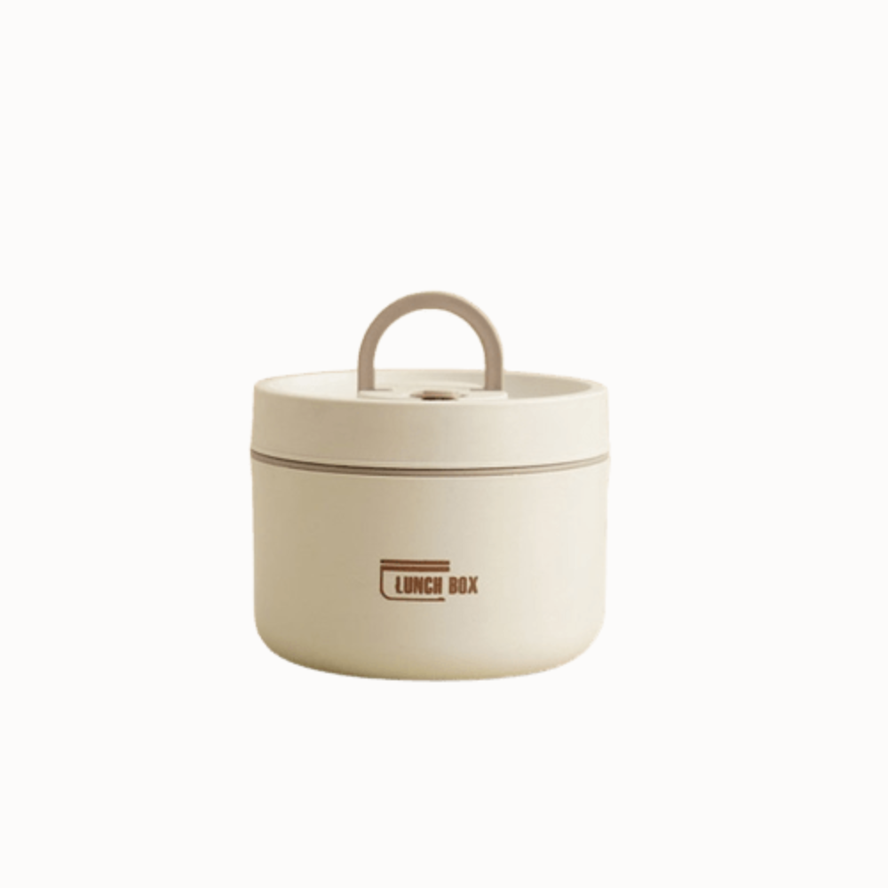 Premium stainless steel insulated food container for hot meals on the go.