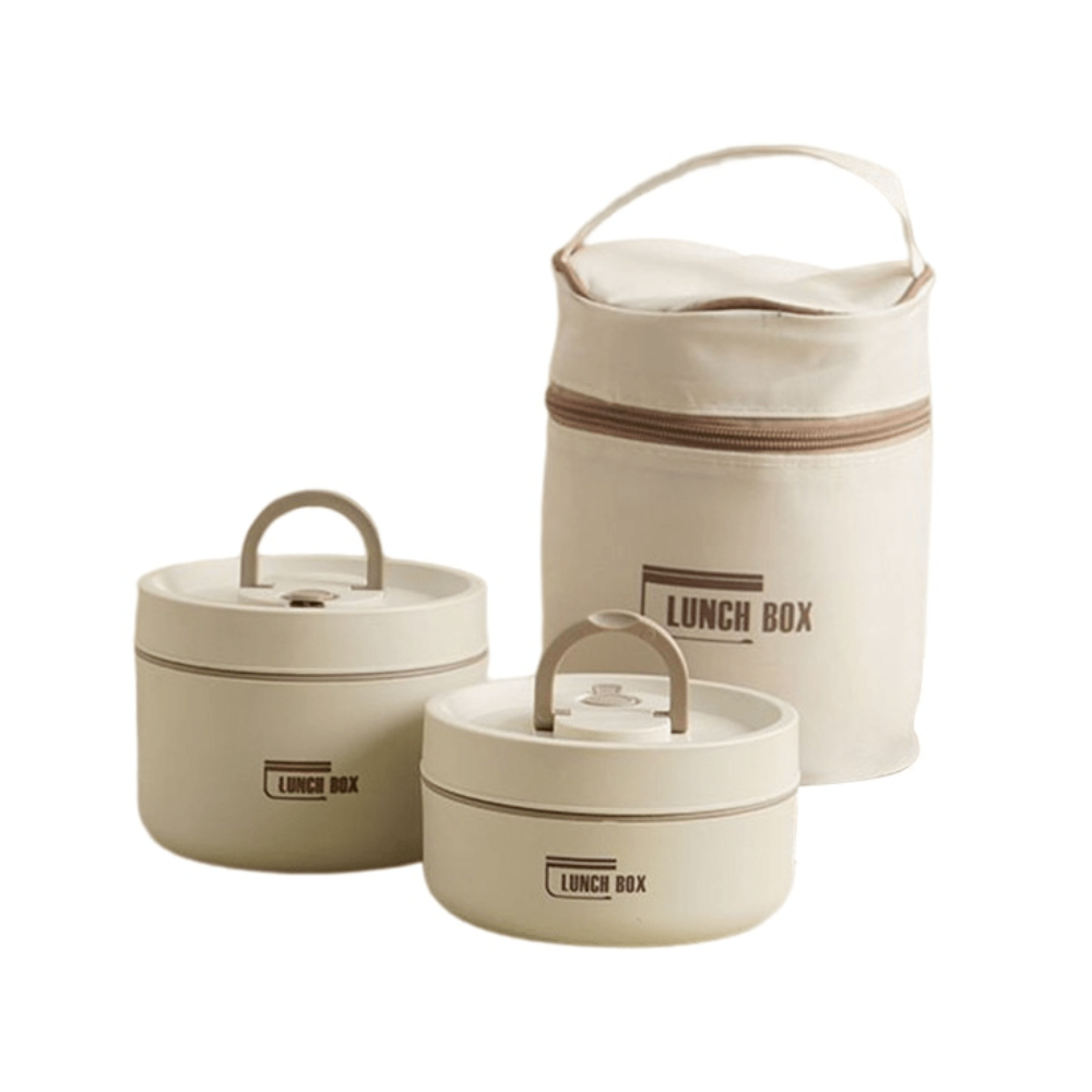Thermal lunch box with a leak-resistant seal, perfect for office and travel.