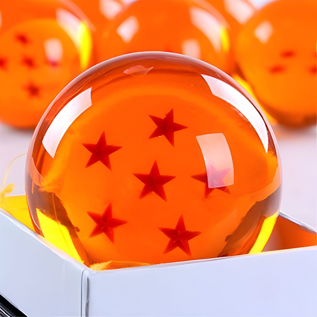 Detailed Dragon Ball Z crystal ball figurine. Intricate DBZ anime collectible display, perfect for fans.