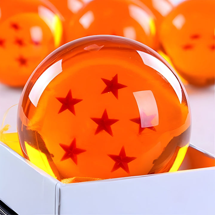 Detailed Dragon Ball Z crystal ball figurine. Intricate DBZ anime collectible display, perfect for fans.