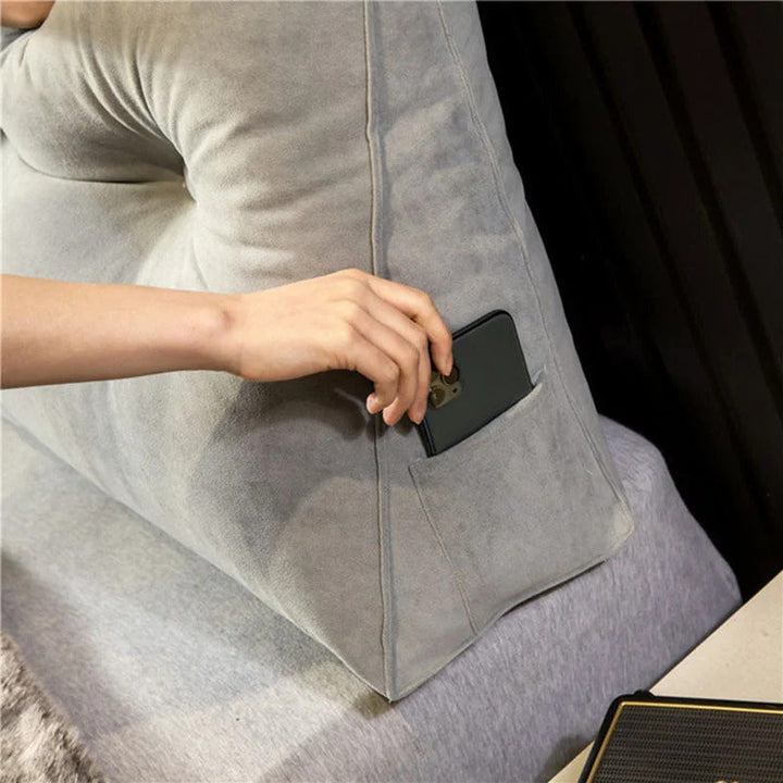 DreamSlope reading pillow, perfect for lounging and relaxing in bed, offering ultimate comfort and support.