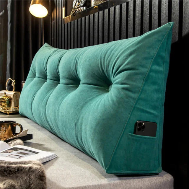 Ultimate bedside comfort with DreamSlope headboard pillow, offering soft support for your back and neck.