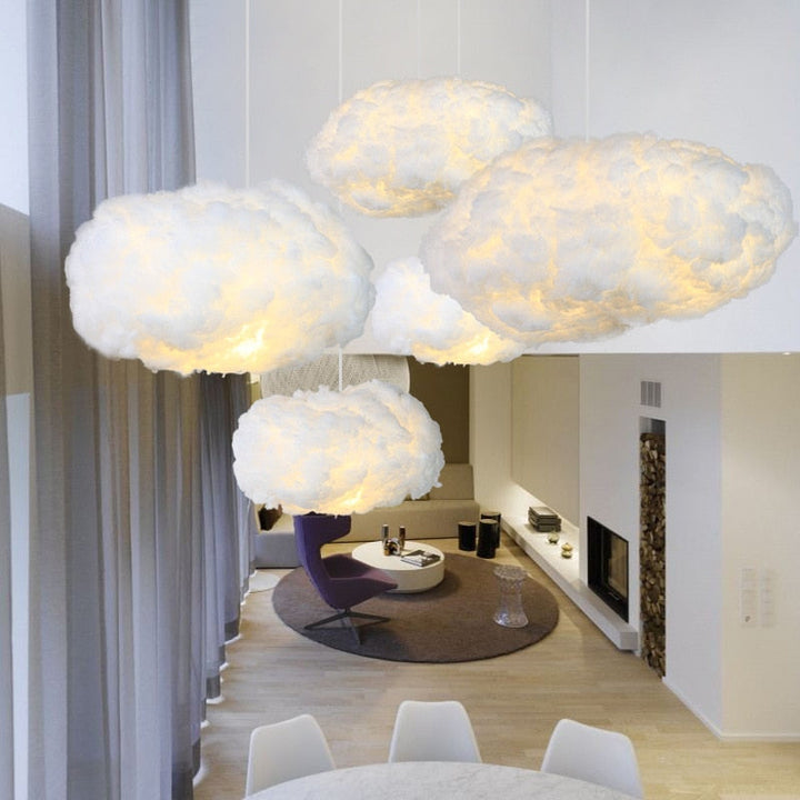 Dreamy cloud chandelier light for modern home decor. Unique ceiling lamp perfect for living room or bedroom.