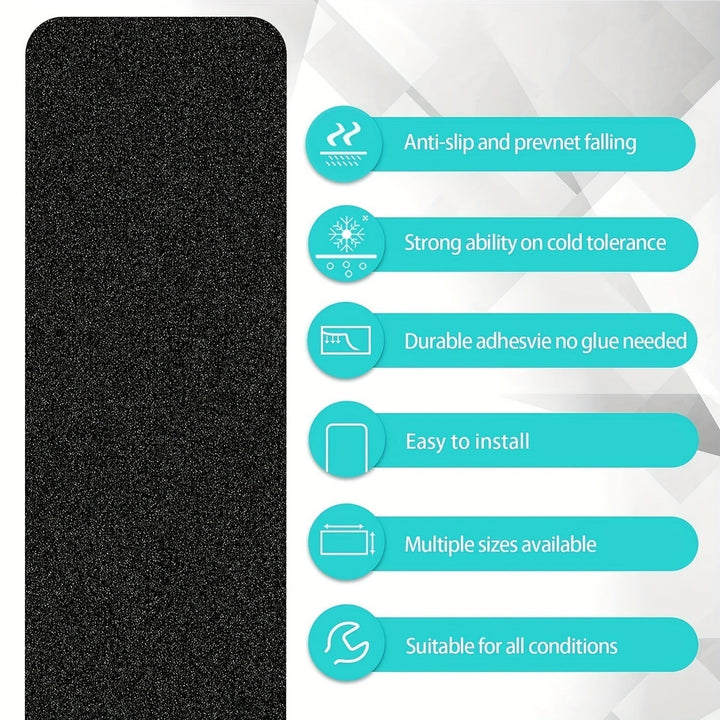 Weather-resistant rubber anti-slip tread strips for outdoor stairs & driveways, adding essential non-slip grip.