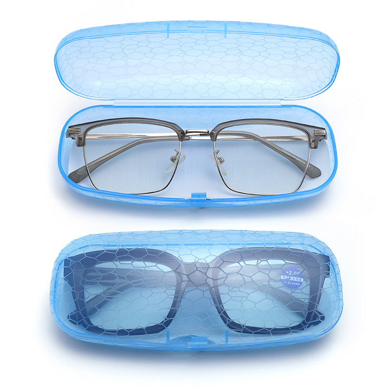 Unisex black protective glasses & sunglasses case, perfect for secure eyewear storage at home or on the go.