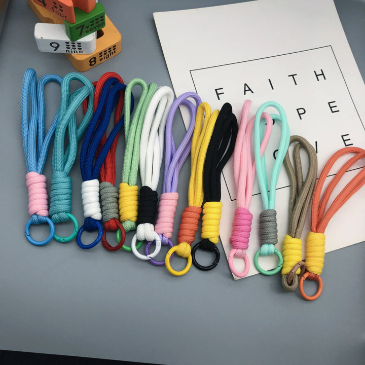 Durable braided nylon keychain holder for stylish key organization.