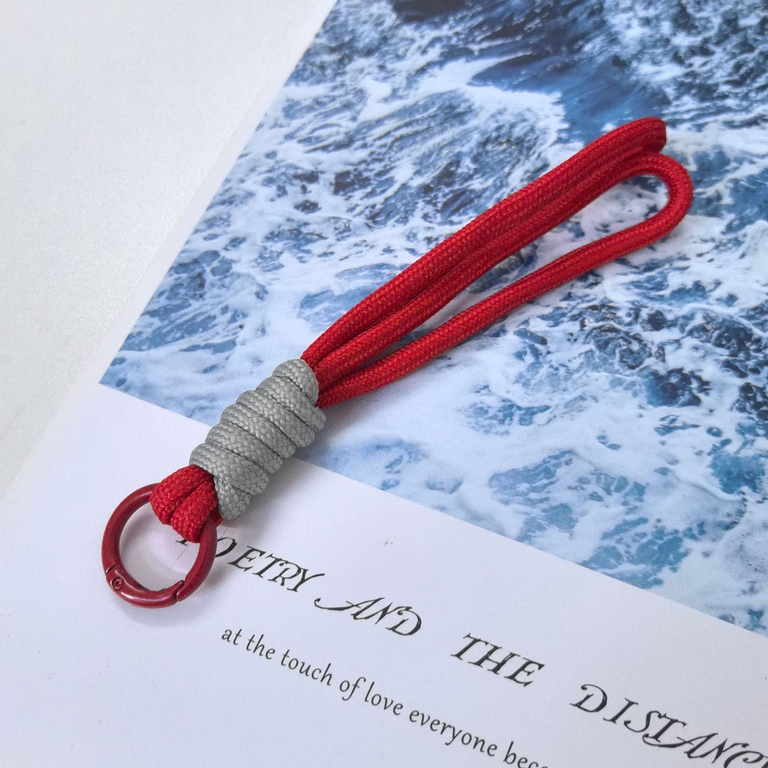 Simple yet durable braided keychain, an effective solution for key organization.